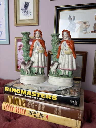 Ceramic bookends girl red - in,