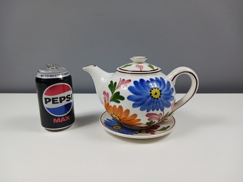 Colourful ceramic teapot and - ceramic,