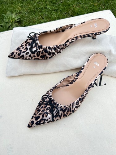 Zara leopard print slingback