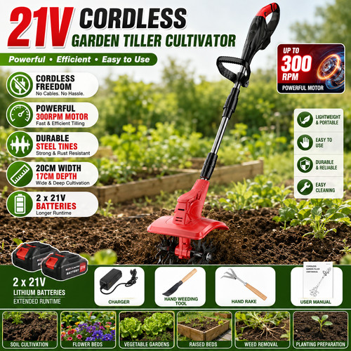 Garden tiller gear cordless - tiller,