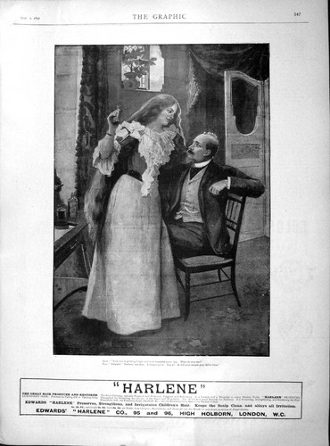 Original old antique print - old,