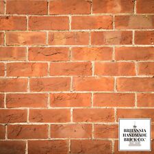 3" Red Brick, Handmade Imperial Size 9" x 3" Facing Wall Brick, Britannia Bricks