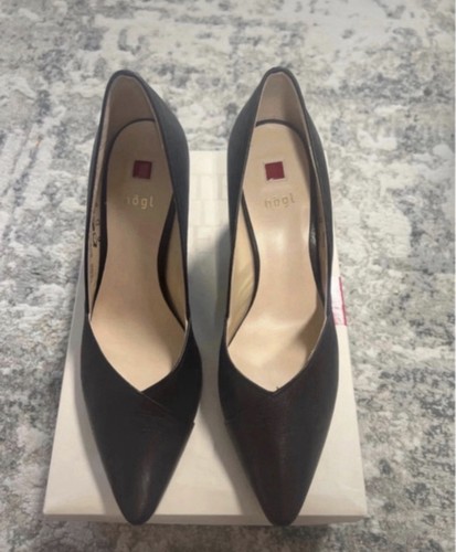 Black leather heels super - leather,