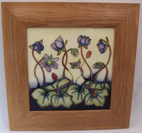 Moorcroft pottery framed emma - pottery,