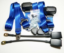2 NEW Ocean Blue BMW 2002 2002TII TRW / REPA SEAT BELTS , MADE IN GERMANY