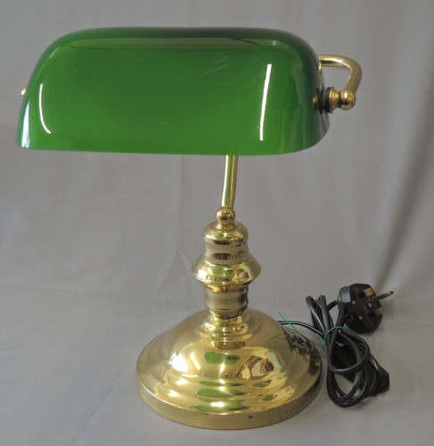 Brass bankers desk piano lamp - brass,