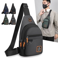 Men's Crossbody Bag Shoulder Sling Bag Anti-theft Chest Bag UK