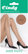 Women's Ladies 15 Denier Smooth Knit Sheer Tights M, L, XL
