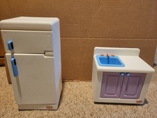 Barbie Little Tikes My Size Doll House Refrigerator and Sink