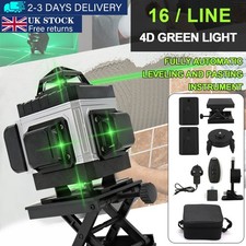 New 4D 16 Lines Laser Level 360° Green Auto Self Leveling Rotary Cross Measure