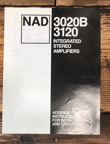 Nad model 3020b 3120 amplifier - nad,