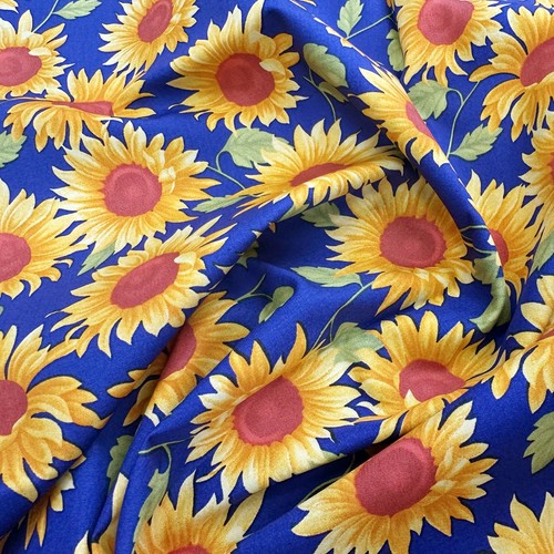 Sunflower fabric yellow - -,