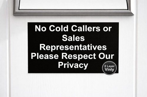 Cold callers door - callers, sticker