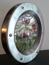 STAINLESS STEEL PORTHOLE VISION PANELS FOR DOORS phi 350 mm.New.
