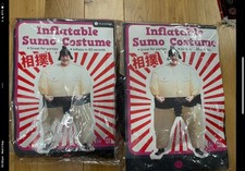 2 X Sumo Wrestler Inflatable Suit Fancy Dress Costume Outfit Party Stag Do NEW