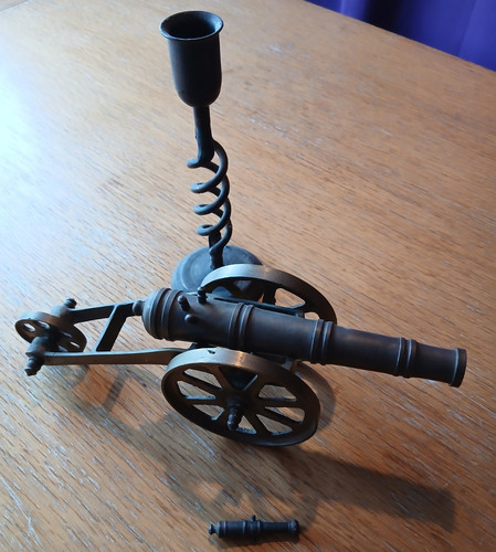Brass miniature cannon - brass,