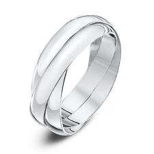 9ct White Gold 3mm Russian