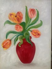 Vibrant tulips In a Vase