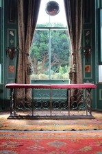 Late 19th Century Brass & Red Leather Country House Club Fender Fire Guard