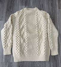 Vintage Cable Knit Aran Wool Jumper  size 14 (36”)