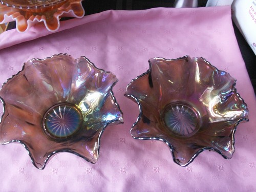 Carnival glass bowl pattern - glass,