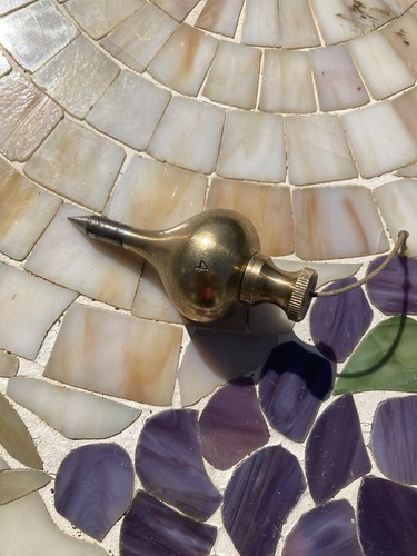 Vintage solid brass plumb bob - vintage,