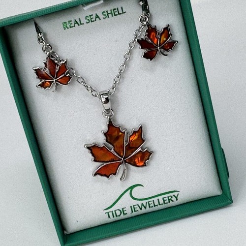 Autumn leaf amber paua - leaf,