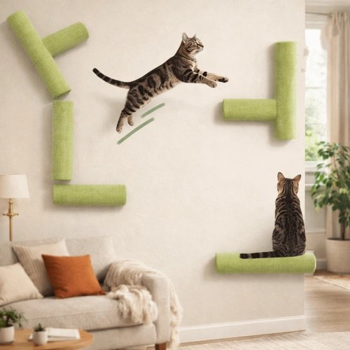 Cat climbing frame scratching - climbing,