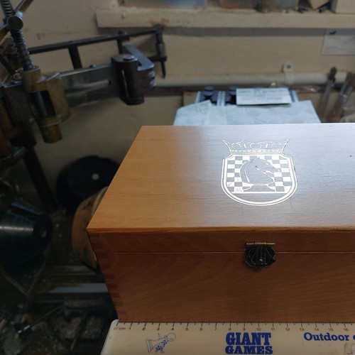 Wooden chess box - box, with