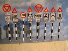 Set of 8 Vintage Road Signs "0" and "00" Gauge  Require painting