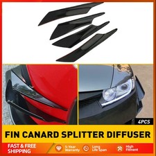 4x Car Bumper Fin Canard