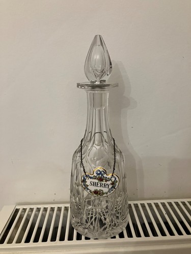 Vintage cut glass decanter - vintage,