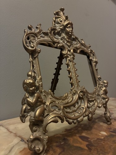 Vintage solid brass cherub - vintage,