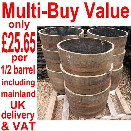 Half oak barrel plant - half,