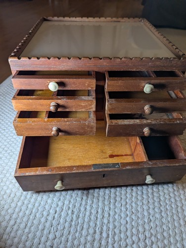 Antique vintage wooden dentist - antique,
