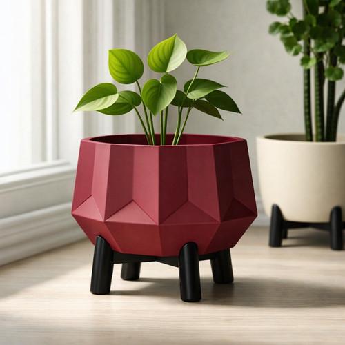 Geometric gem planter with - geometric,