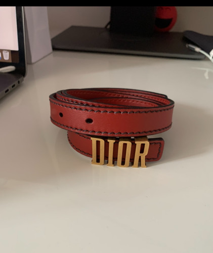 Christian dior belt deep - christian, red