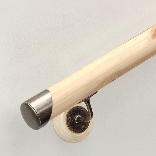 Pine round mopstick handrail - pine,