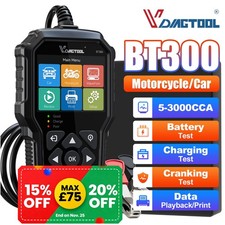 6-12V 3000CCA Car Battery Tester Load Analyzer Cranking Charging Diagnostic Tool