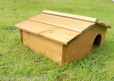 Wooden Hedgehog House Wood Hedge Hog Hibernation Home Shelter Nest Box