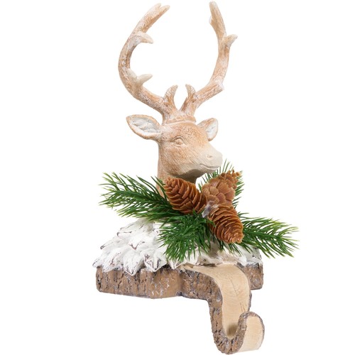 Christmas rustic stag stocking - rustic,