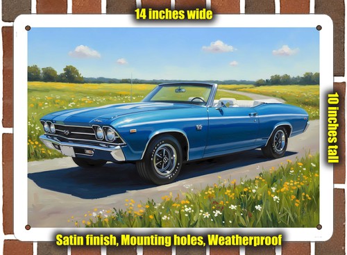 Metal sign 1969 chevrolet - -,
