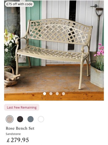 Lazy susan rose - bench, metal