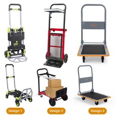 2-in-1 Hand Sack Truck Trolley, Folding Platform Cart Dolly, 120kg Load Capacity