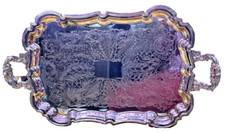 Vtg Silverplate Footed Serving