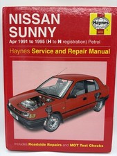 NISSAN SUNNY 1991 To 1995 Haynes Workshop Repair Manual Petrol