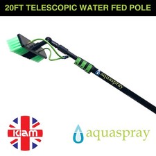 Window Cleaning Pole Lightweight 20ft Telescopic Water Fed Brush cleaner Home