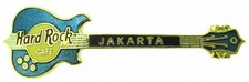 Hard Rock Cafe 1998 Jakarta small green Mark King(Level 42)Alembic bass gtr Pin