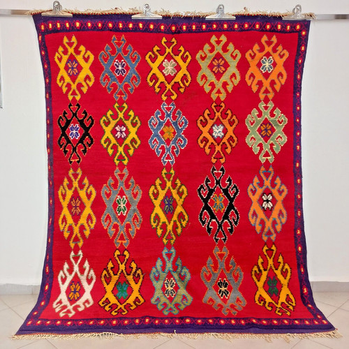 Vintage moroccan azilal rug - vintage,