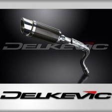 HONDA CB600F HORNET 03-06 HI LEV 200mm ROUND CARBON  SILENCER EXHAUST KIT